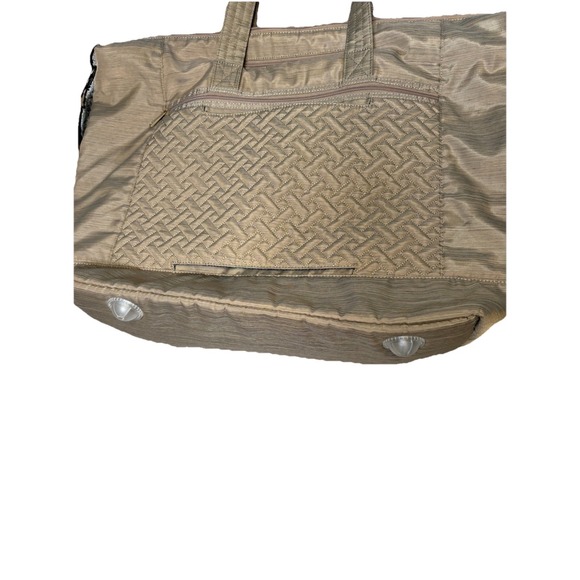 Lug Tote Bag Aerial 2 Pineapple Gold Quilted Embroidery Travel Beach Everyday - Picture 10 of 16